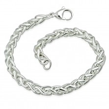 316L steel bracelet, wider chain with double elliptic links