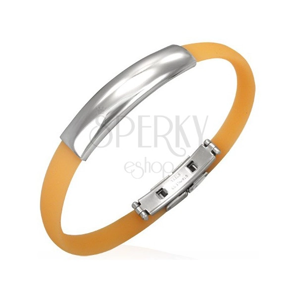 Flat rubber bracelet - orange