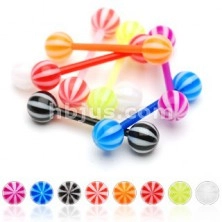 Candy ball tongue barbell