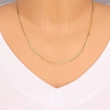 585 gold chain of connected glossy oval rings, 500 mm