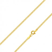 585 gold chain - series connected oval rings, glossy surface, 450 mm
