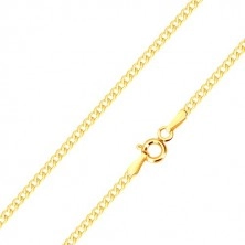 585 yellow gold bracelet - oval eyelets, serial connection, 190 mm