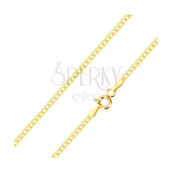 585 yellow gold bracelet - oval eyelets, serial connection, 190 mm