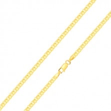14K yellow gold chain – alternately connected compound eyelets, 500 mm