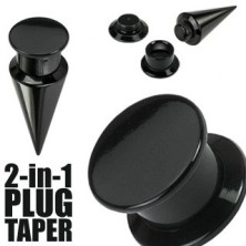Taper and plug 2 in 1 black