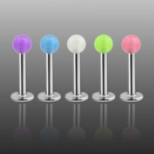 Labret - coloured transparent ball bead