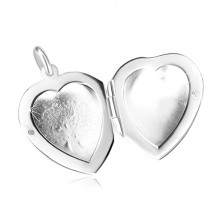 925 silver medallion - symmetric heart with fine engraving, tree of life