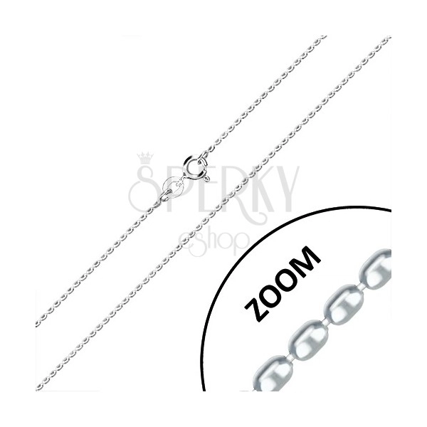 925 silver chain - oblong rollers and short sticks, 1,8 mm