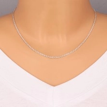 925 silver chain - perpendicularly joined round rings, 2,6 mm