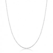 925 silver chain - tiny round rings, perpendicularly joined, 0,9 mm
