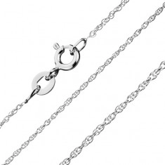 925 silver chain - twisted line, spiral links, width 1,3 mm, length 550 mm
