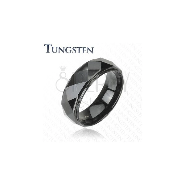 Tungsten ring with bevelled edges