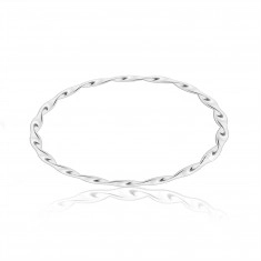 925 Silver bangle – glossy spiral