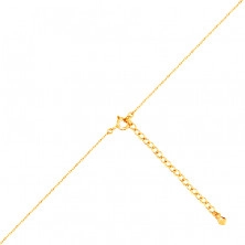 14K Golden necklace – a small boat line with clear zircons