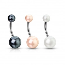 Imitation pearl belly ring