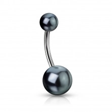 Imitation pearl belly ring