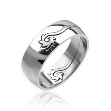 Stainless steel ring - curled disc