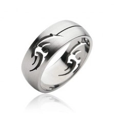 Stainless steel ring - TRIBAL ornament