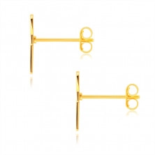 14K Golden earrings – Anch, Nile cross pattern, studs