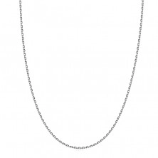 925 Silver chain – shiny oval links, spring ring, 1,1 mm