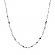 925 Silver chain – shiny oval links in a spiral, 1,7 mm