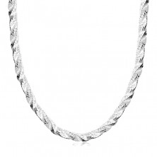 925 Silver chain – three intertwined strips, snake pattern, lobster claw 