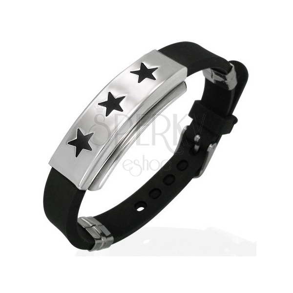 Rubber bracelet with tag - stars