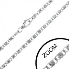 3 mm steel chain with embellished links