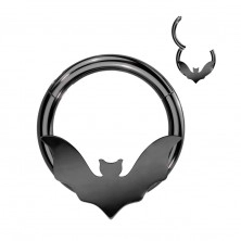 Septum piercing in surgical steel - bat with outstretched wings, 8 mm