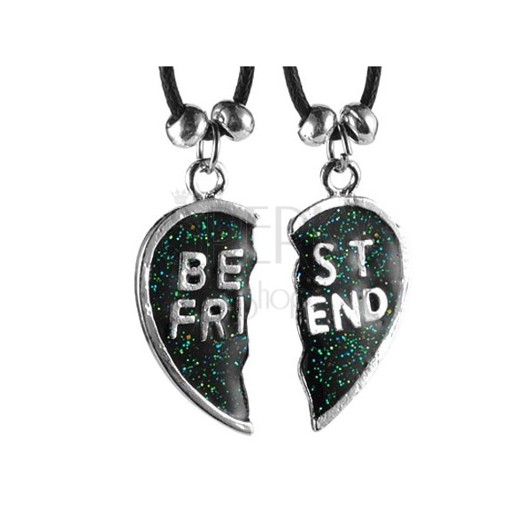 BEST FRIEND necklaces - halved heart