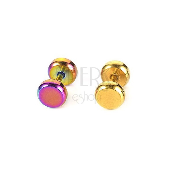 Colourful stainless steel tragus piercing