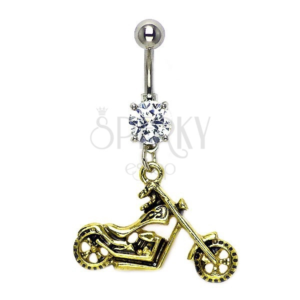 Navel ring - Chopper in gold and silver colour