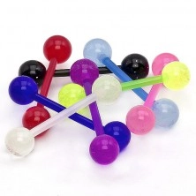 Tongue ring - neon coloured barbell