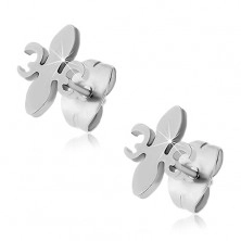 Surgical steel stud earrings - Fleur De Lis