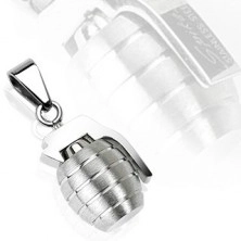 Stainless steel pendant - hand grenade