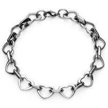 Stainless steel bracelet - hearts