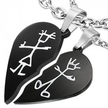 Set of pendants for lovers - broken heart effect