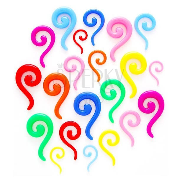 Ear piercing - coloured spiral expander