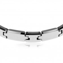 Magnetic wolfram bracelet - slanted rectangulars