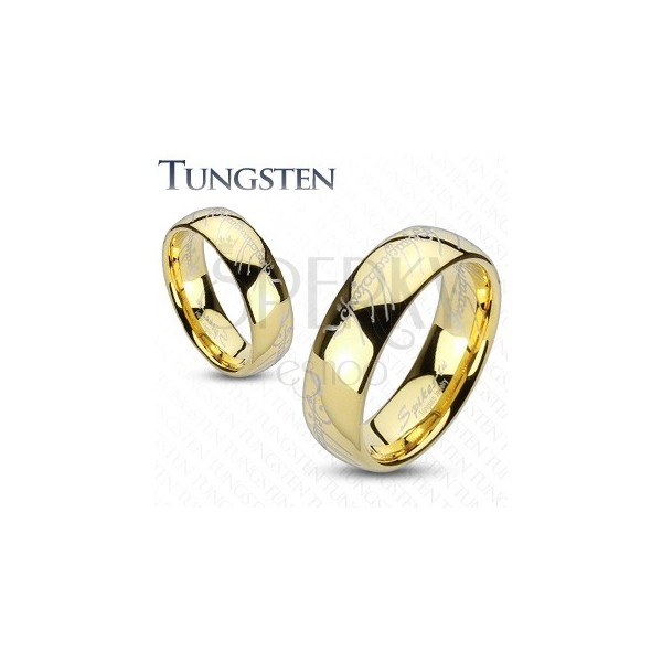 Lord of the Rings tungsten band - golden color