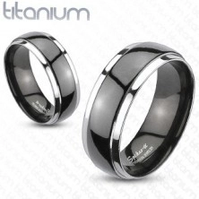Titanium band - black and silver color combination