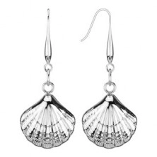 Stainless steel hook earrings - seashells