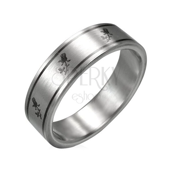 Stainless steel ring - rose