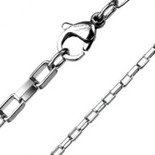 Stainless steel chain - interconnected rectangular links