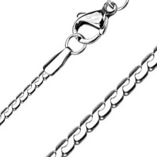 Flat steel chainlet - snake style 1,5 mm
