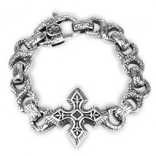 Celtic steel bracelet - infinity symbol, ornaments