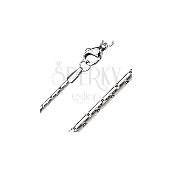 Stainless steel micro chainlet - flat, dome links