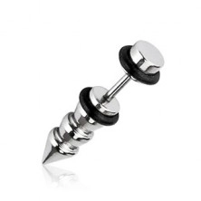 Surgical steel fake taper - spike, rubber O-rings