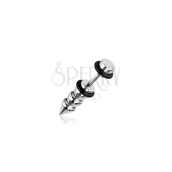 Surgical steel fake taper - spike, rubber O-rings