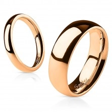 Stainless steel band in rose gold colour - 6 mm